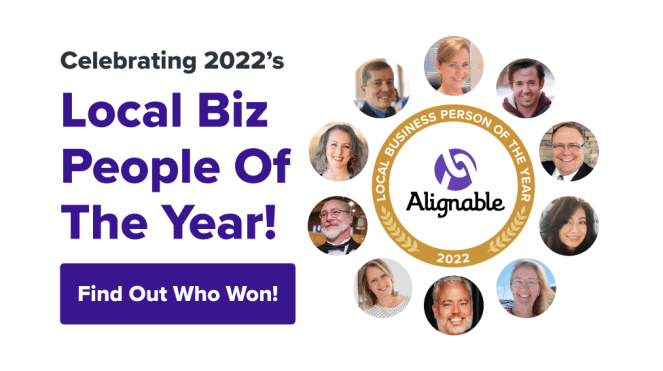 image of the Top 10 winners of Alignable's Local biz people of the year for 2022, our best networkers